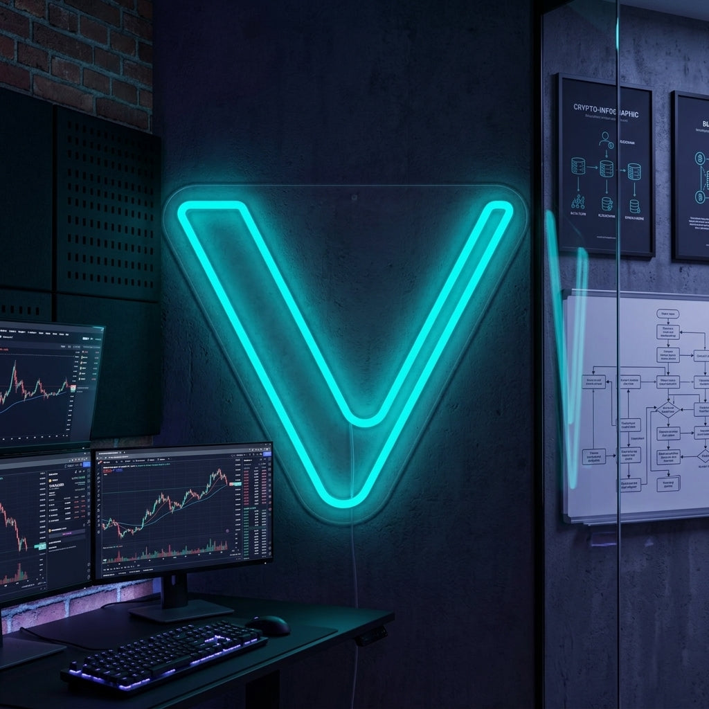 "Logo Vet Vechain" Enseigne Lumineuse en Néon