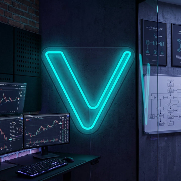 "Logo Vet Vechain" Enseigne Lumineuse en Néon