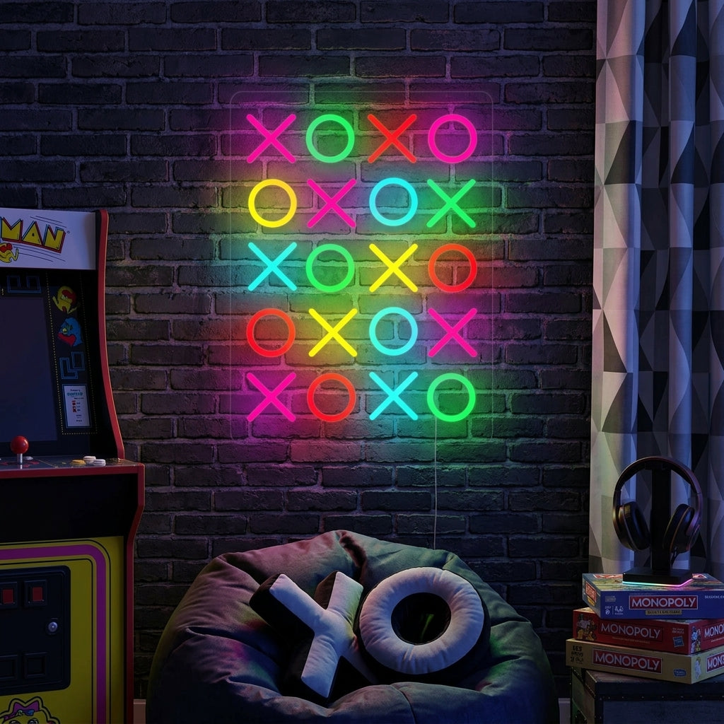 "Je T'Aime Beaucoup XOXO" Enseigne Lumineuse en Néon