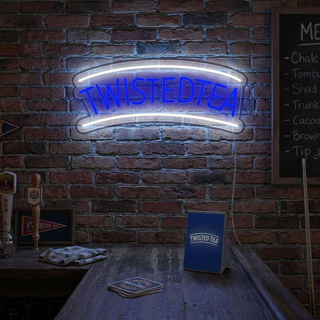 "Bar À Bière Twisted Tea Vintage" Enseigne Lumineuse en Néon