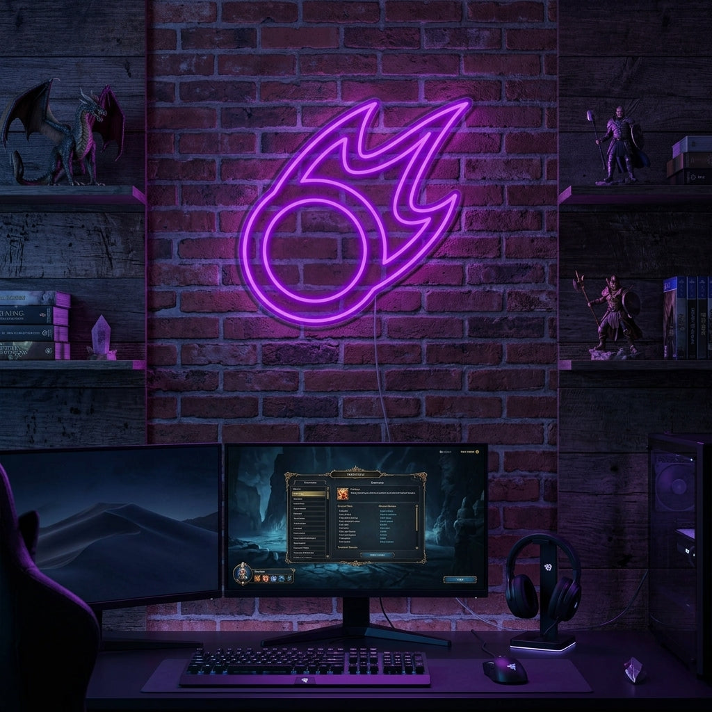 "FF XIV" Enseigne Lumineuse en Néon