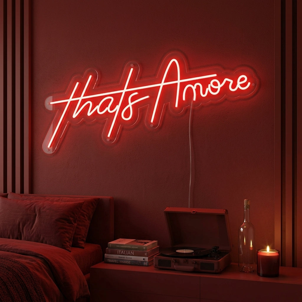 "Thats Amore" Enseigne Lumineuse en Néon
