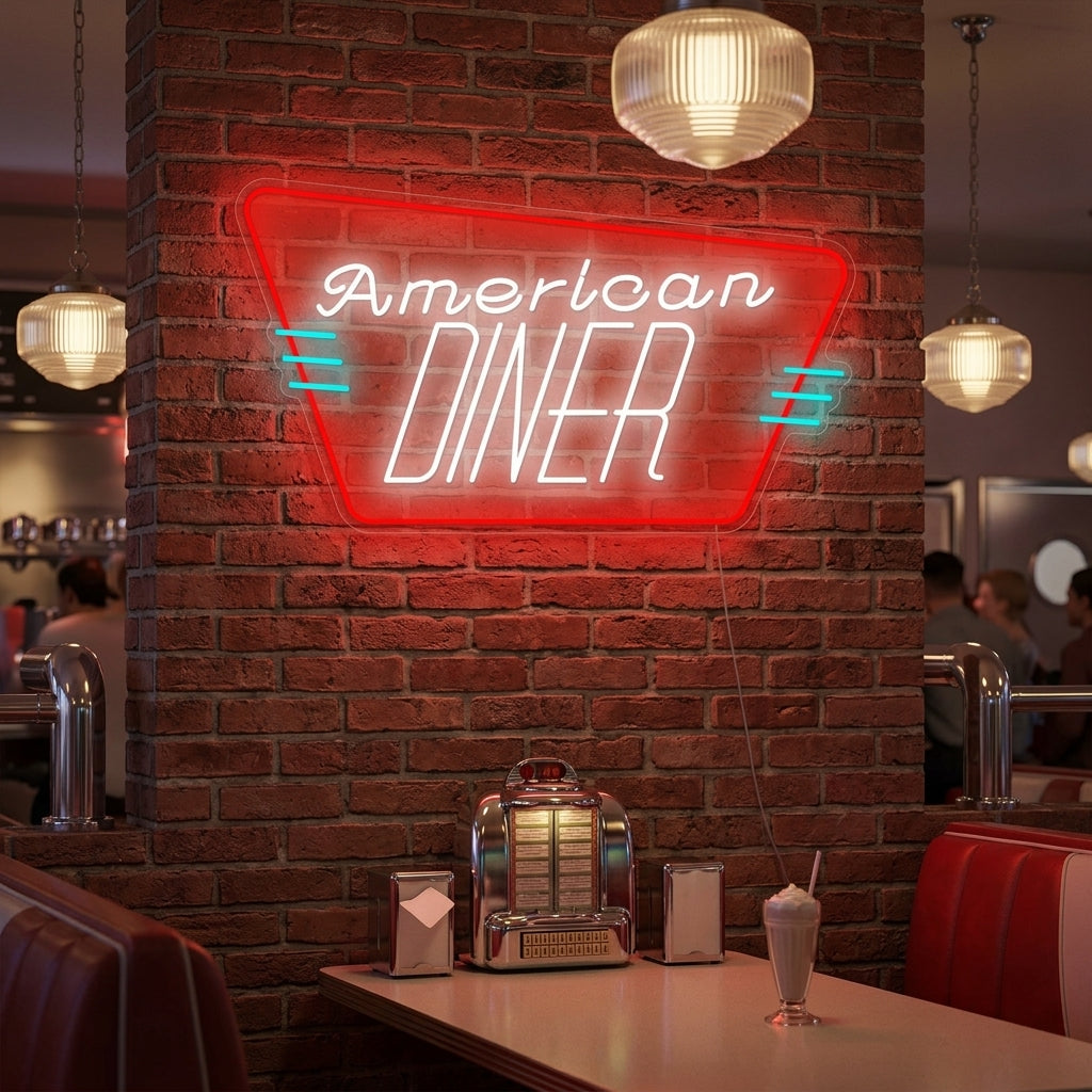 "American Diner" Enseigne néon