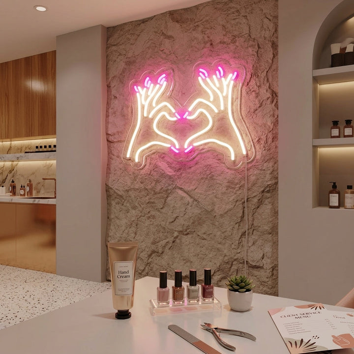 "Salon De Manucure" Enseigne Lumineuse en Néon