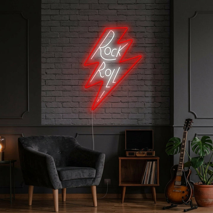 "Rock Roll" Enseigne néon