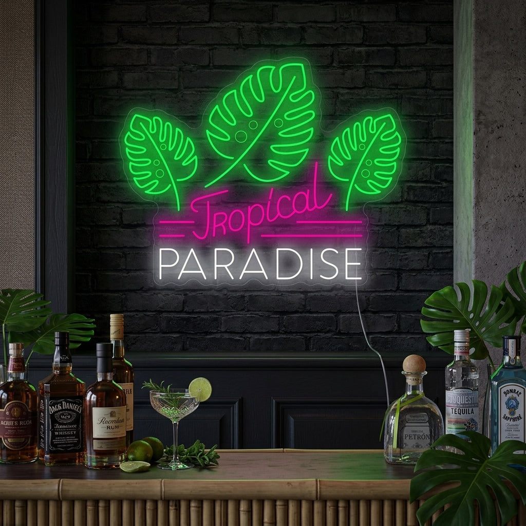 "Tropical Paradise" Enseigne néon