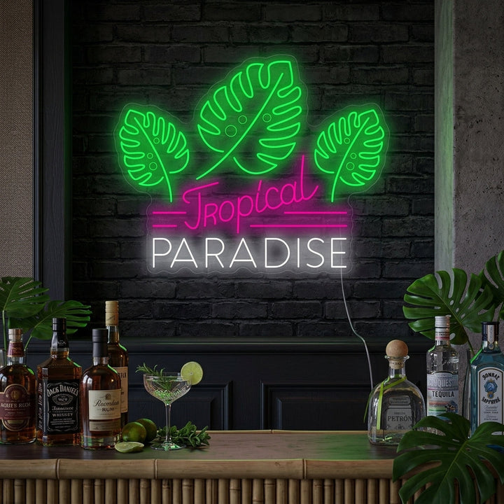 "Tropical Paradise" Enseigne néon