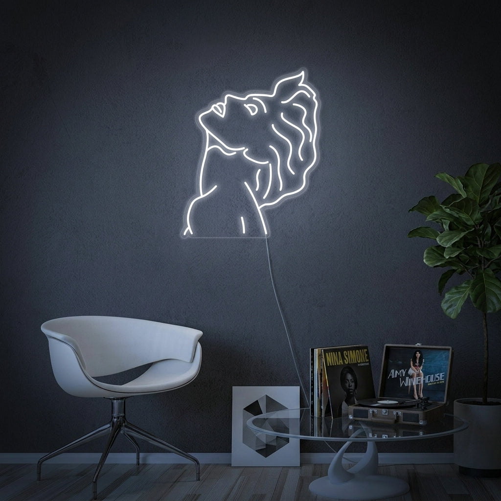"Chanteur D'Art Pop" Enseigne Lumineuse en Néon