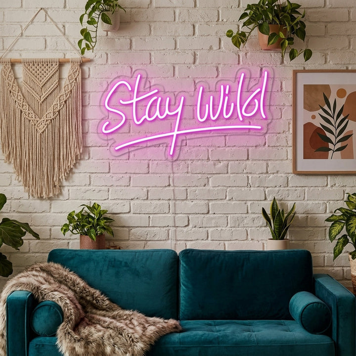 "Stay Wild" Enseigne Lumineuse en Néon