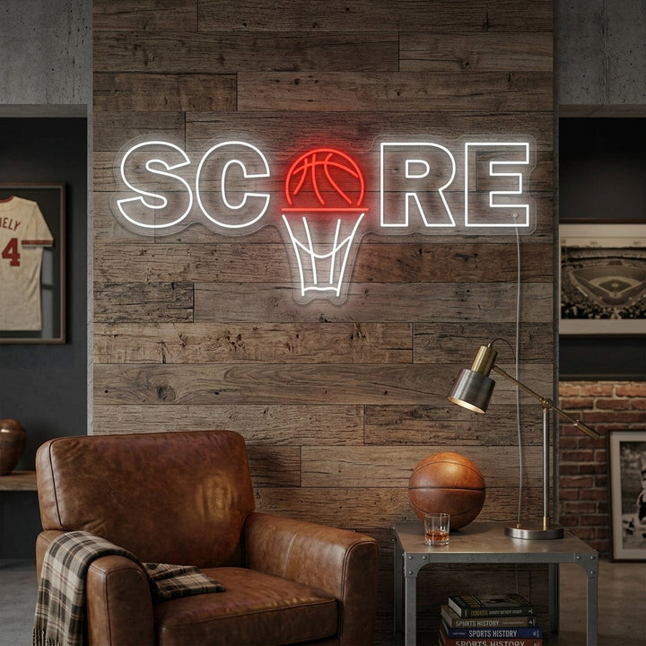 "Score de basket-ball" Enseigne néon