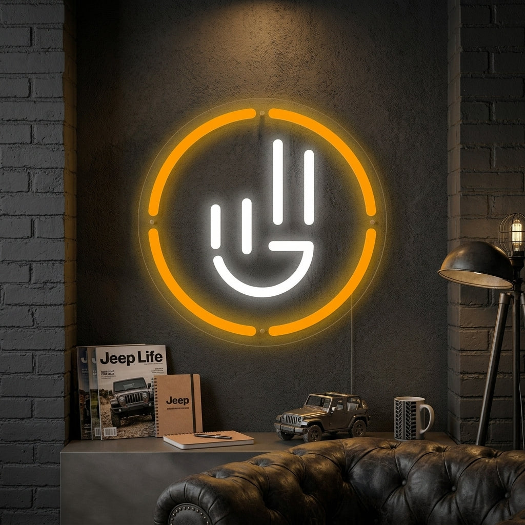 "Programme De Service Client Jeep Wave" Enseigne Lumineuse en Néon