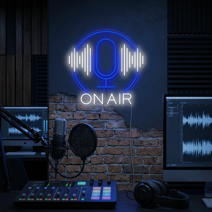 "Podcast On Air" Enseigne néon
