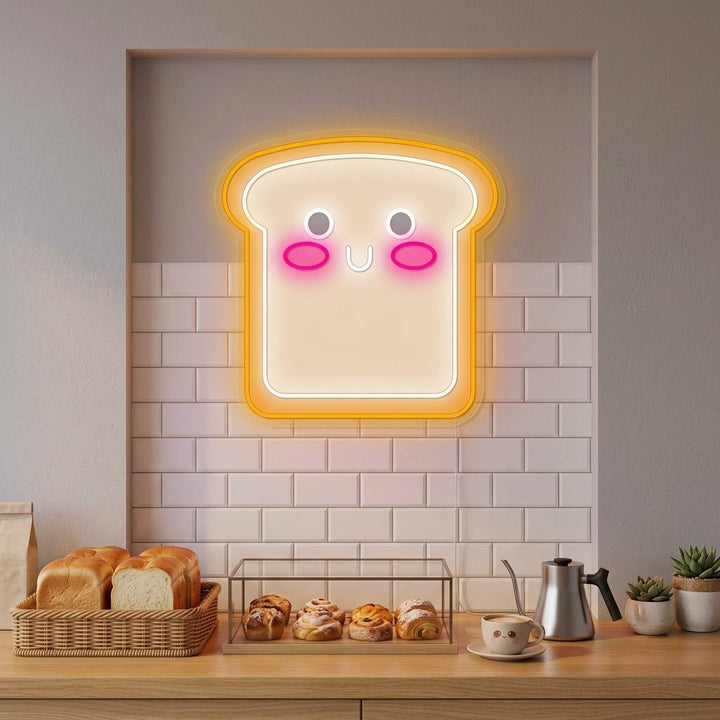"Pain de mie kawaii" Enseigne néon