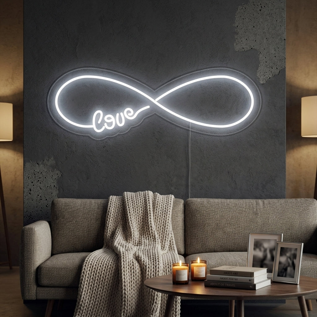 "Amour Infini" Enseigne Lumineuse en Néon