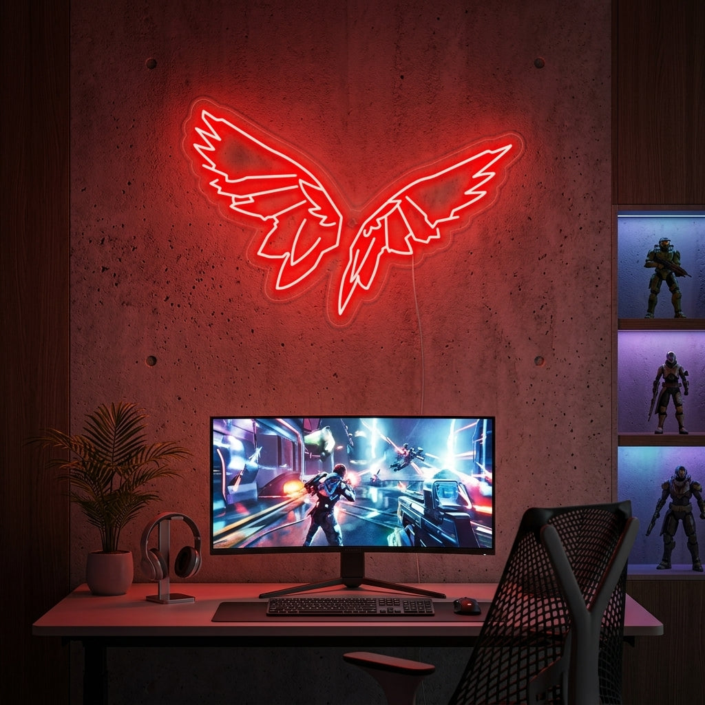 "Ailes de Fortnite, décoration de salle de jeux" Lumineuse en Néon