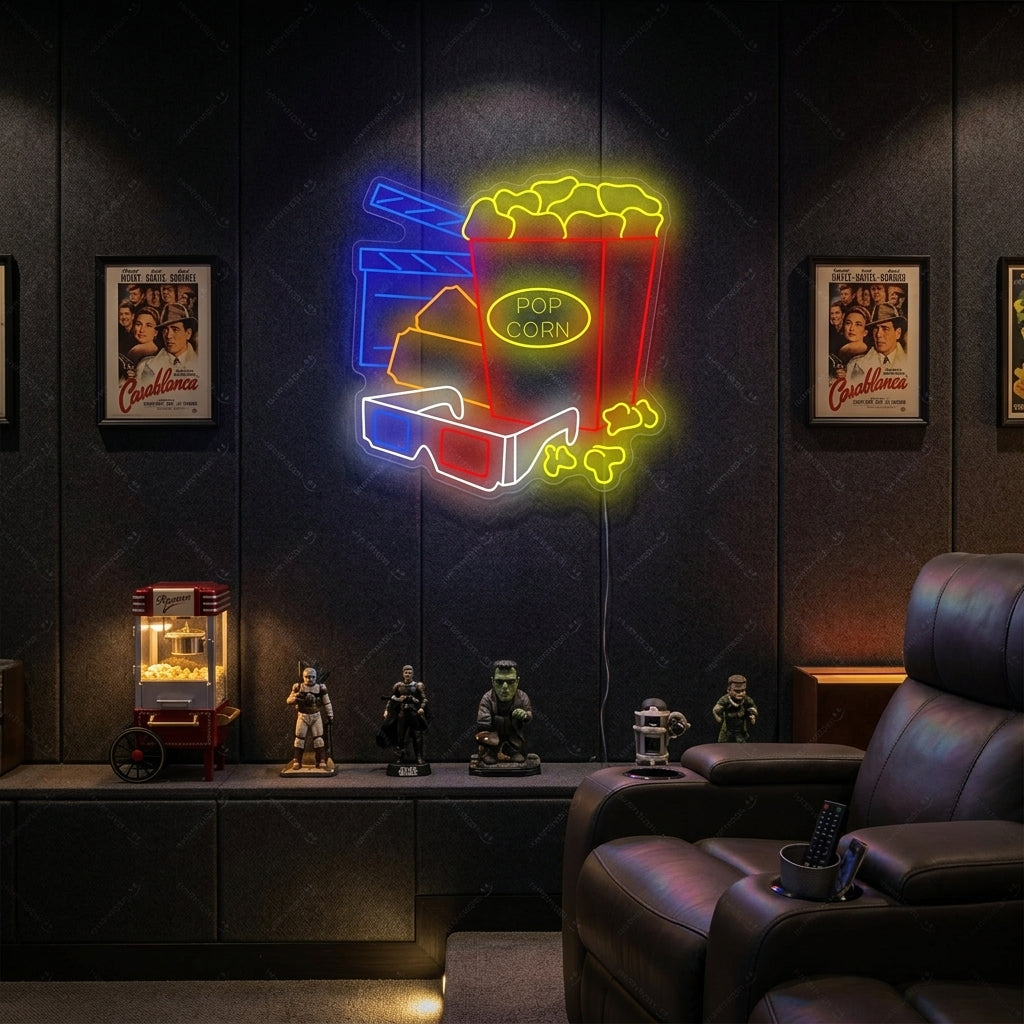 "Cinéma Movie Time" Enseigne néon