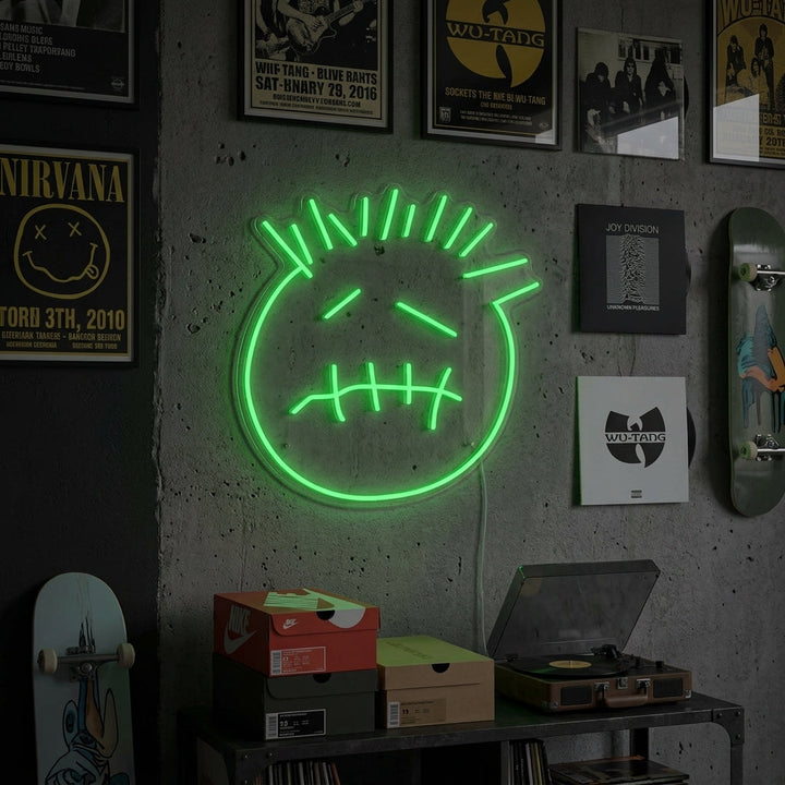 "Visage De Cactus Jack" Enseigne Lumineuse en Néon