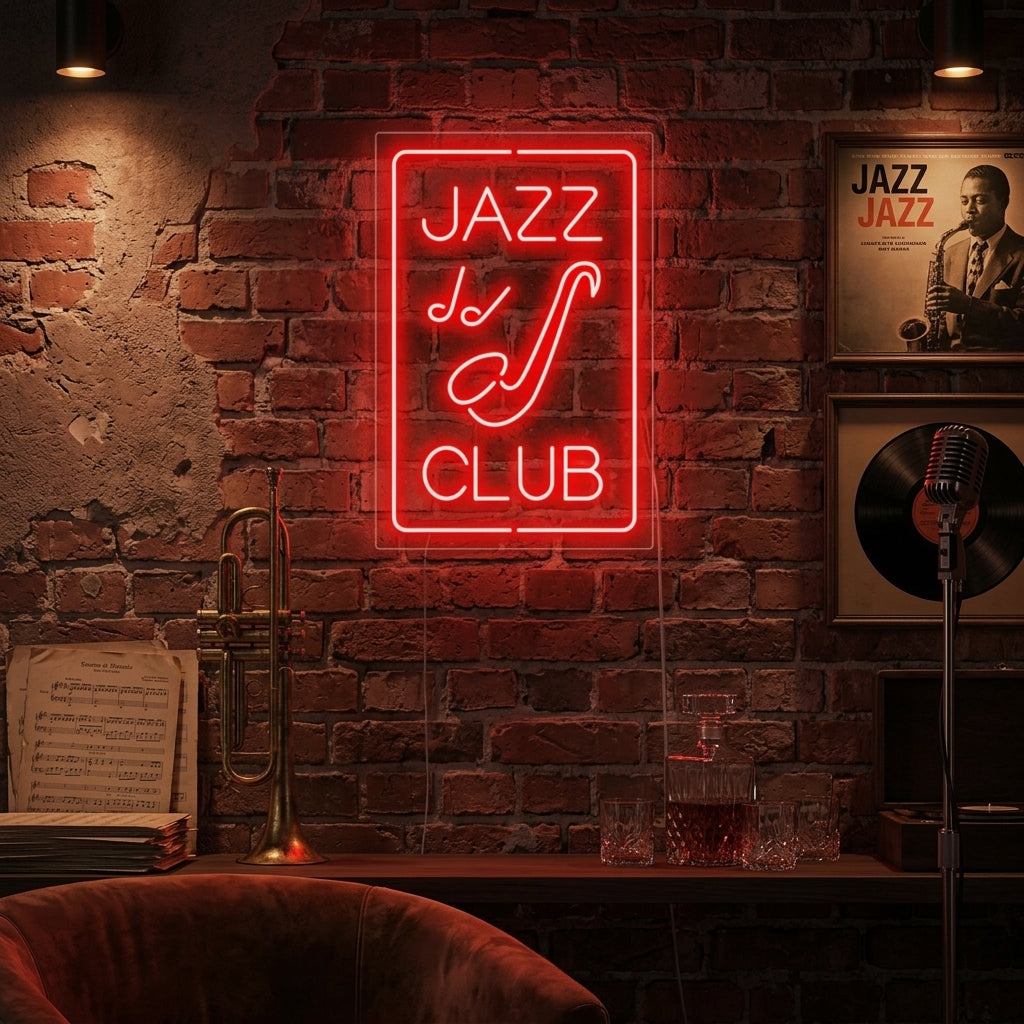 "The Jazz Club" Enseigne Lumineuse en Néon