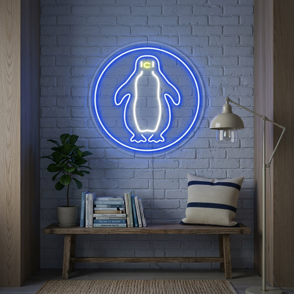 "Pingouin" Enseigne Lumineuse en Néon