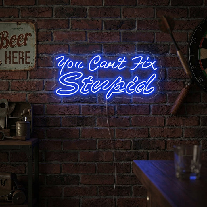 "You Cant Fix Stupid" Enseigne Lumineuse en Néon