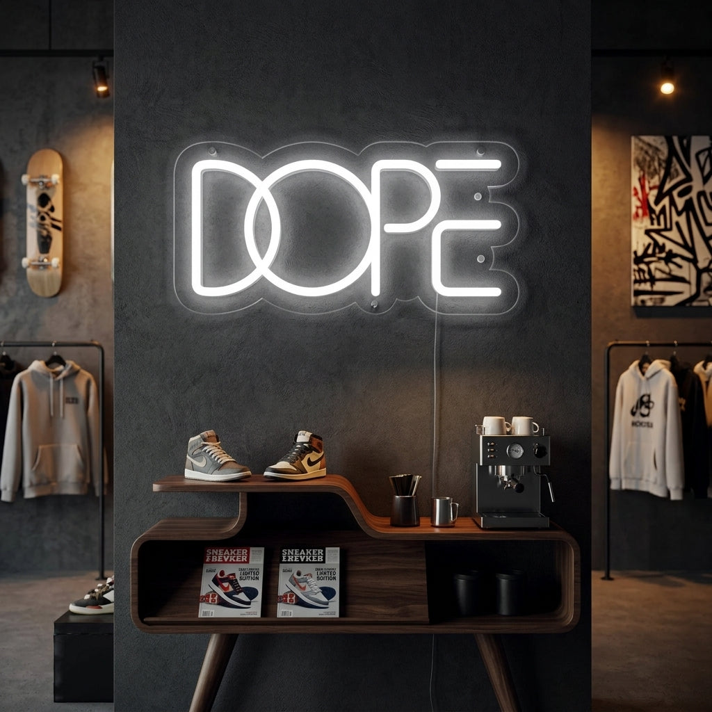 "DOPE" Enseigne Lumineuse en Néon