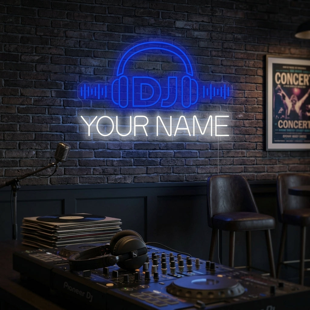 "Custom Dj Logo" Enseigne néon