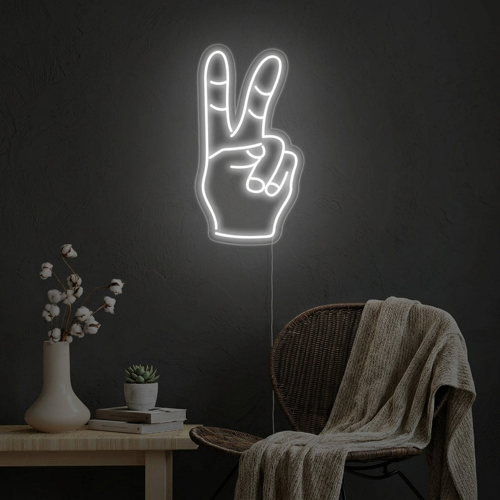 "Paix" Enseigne Lumineuse en Néon