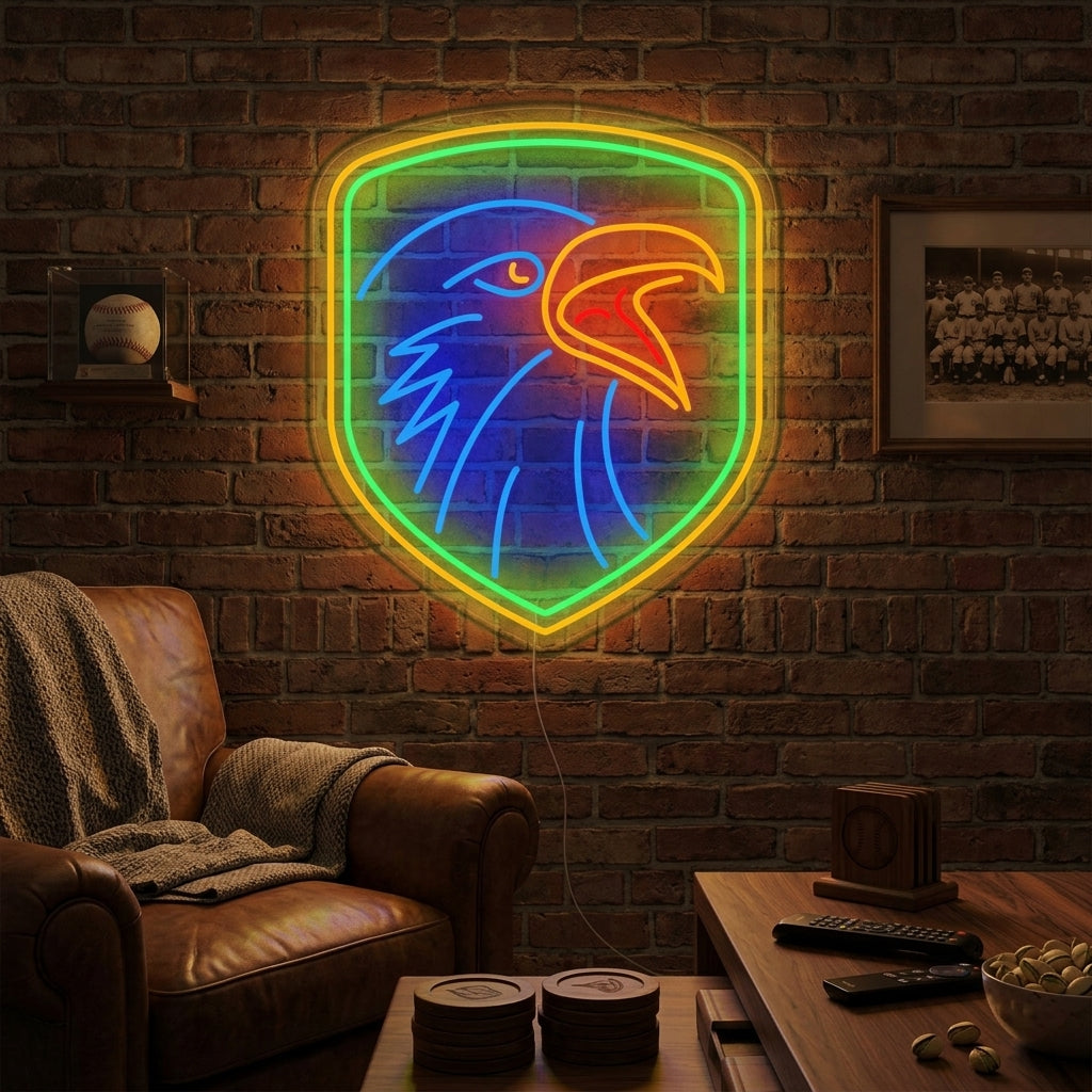 "Aigle Avec Shiled" Enseigne Lumineuse en Néon