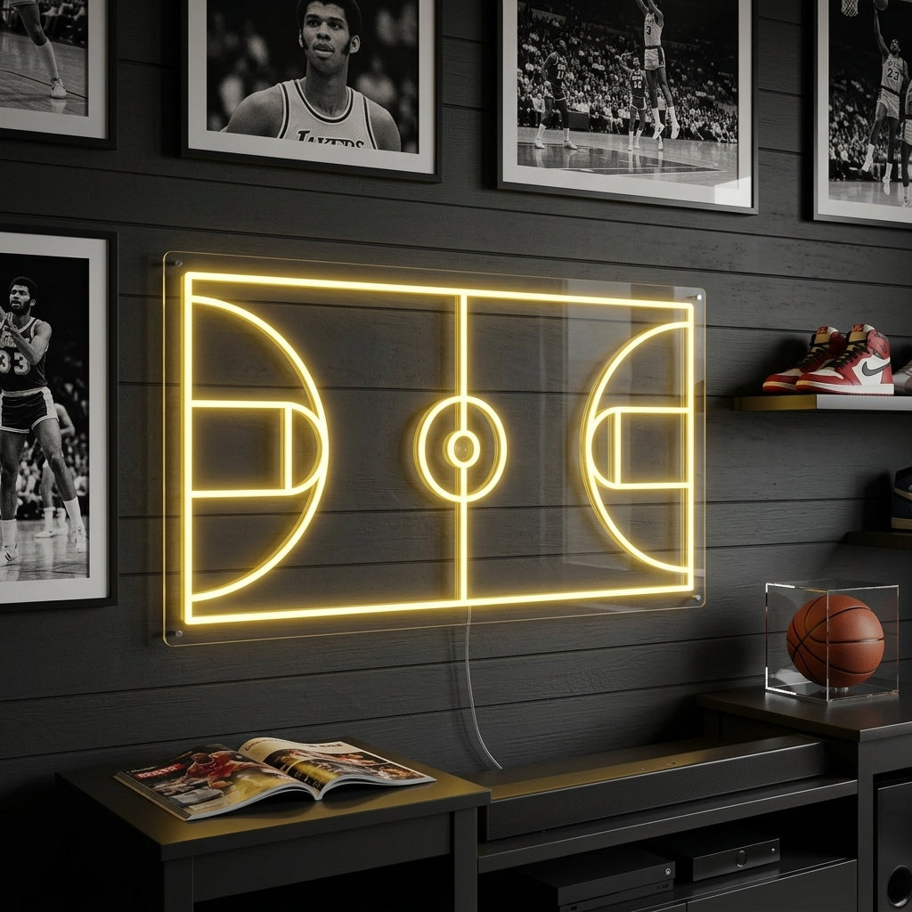 "Basket-Ball" Enseigne Lumineuse en Néon
