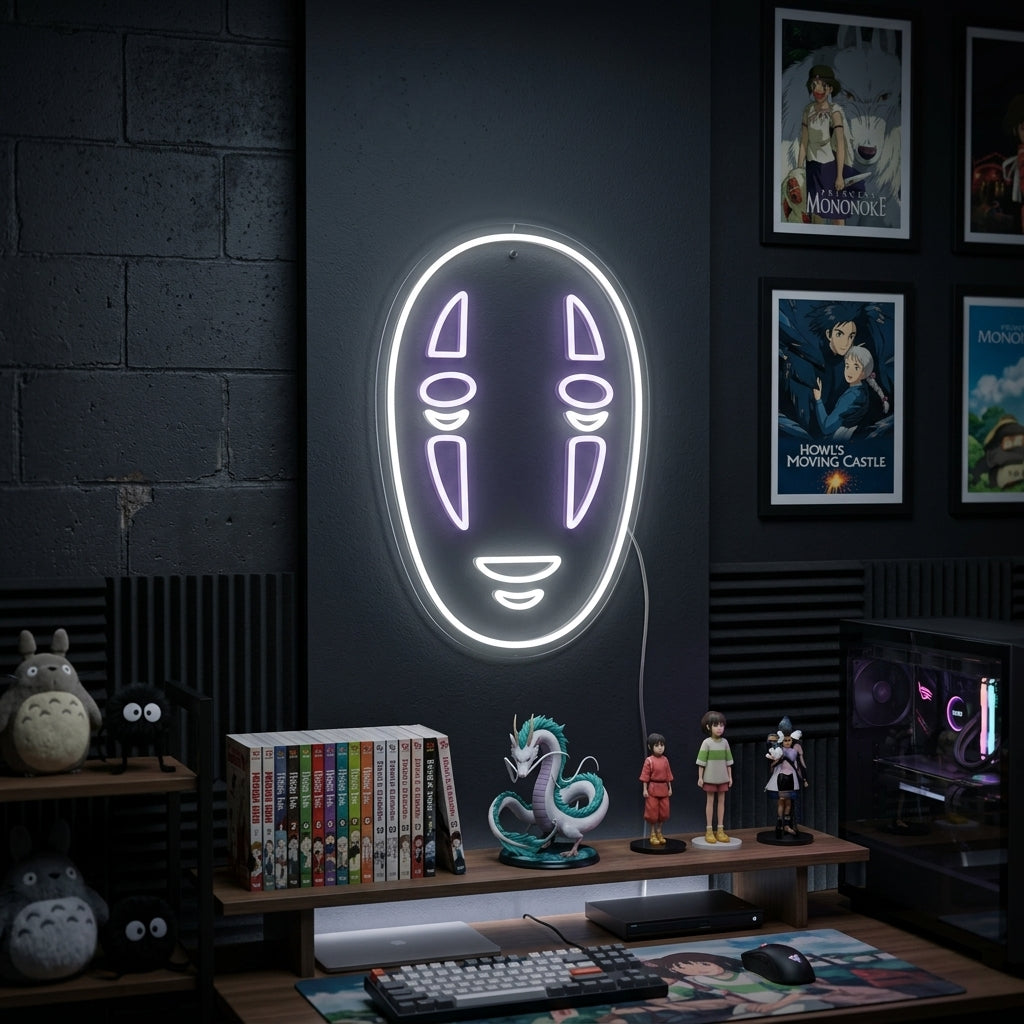 "Anime Sans Visage" Enseigne Lumineuse en Néon