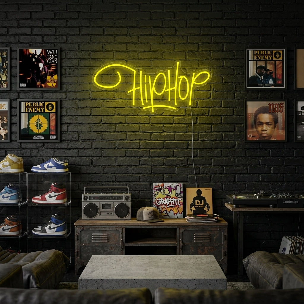 "Musique Hip Hop Rap" Enseigne Lumineuse en Néon