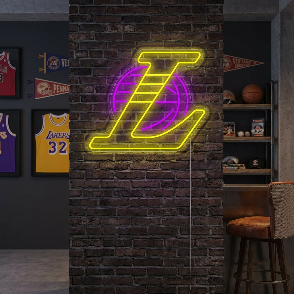 "Logo de l'équipe de basket-ball" Enseigne néon