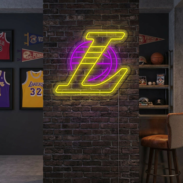 "Logo de l'équipe de basket-ball" Enseigne néon