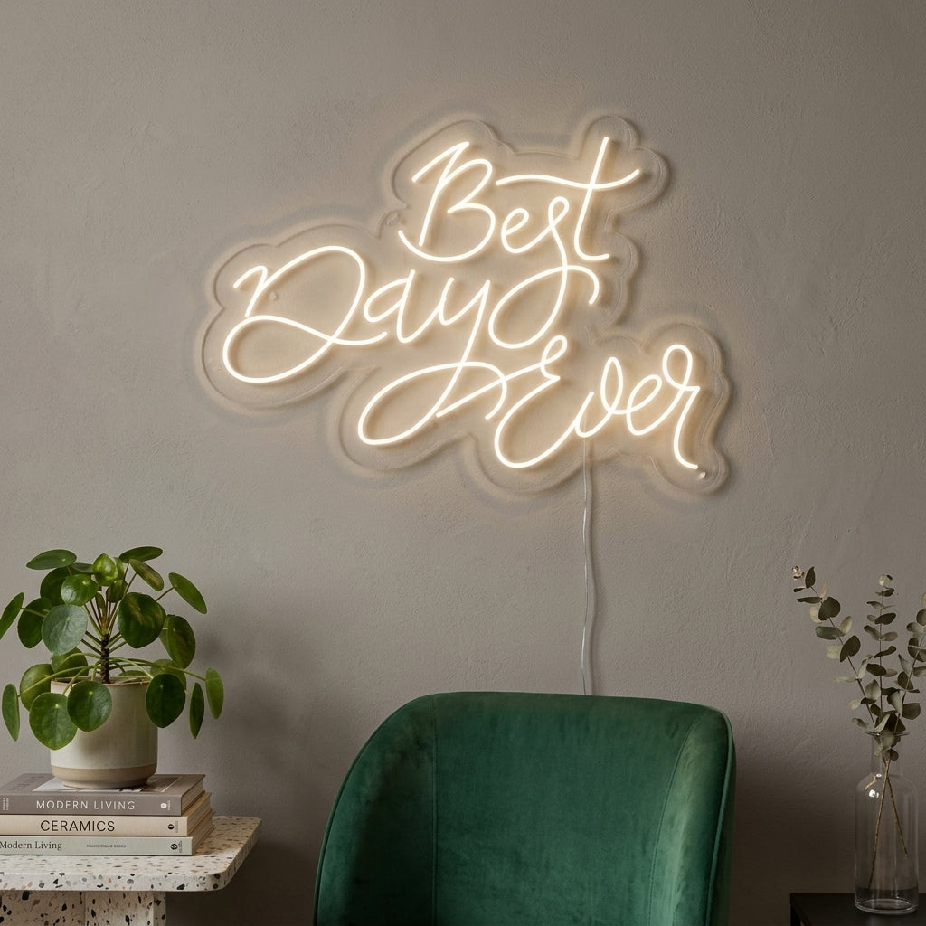 "Best Day Ever" Enseigne Lumineuse en Néon