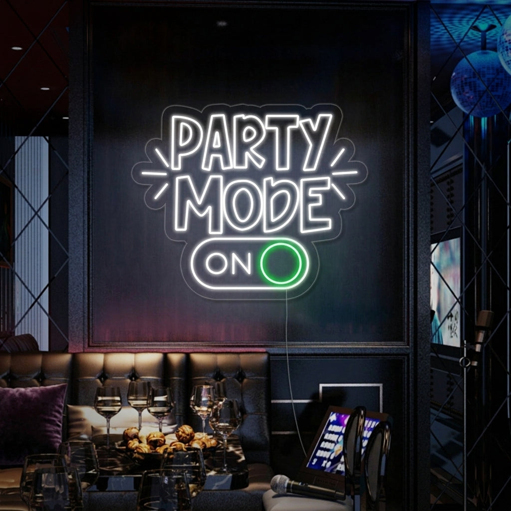 "Party Mode On" Lumineuse en Néon