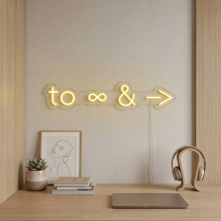 "TO infini & au-delà" Lumineuse en Néon
