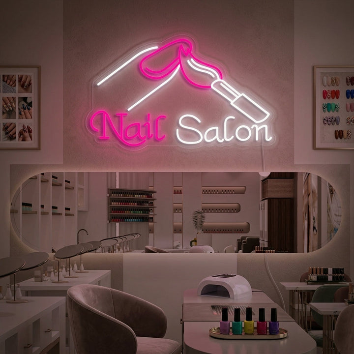 "Nails Salon" Lumineuse en Néon