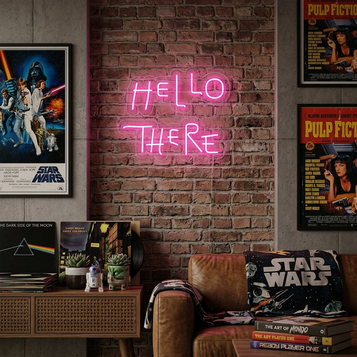 "Hello There" Enseigne Lumineuse en Néon