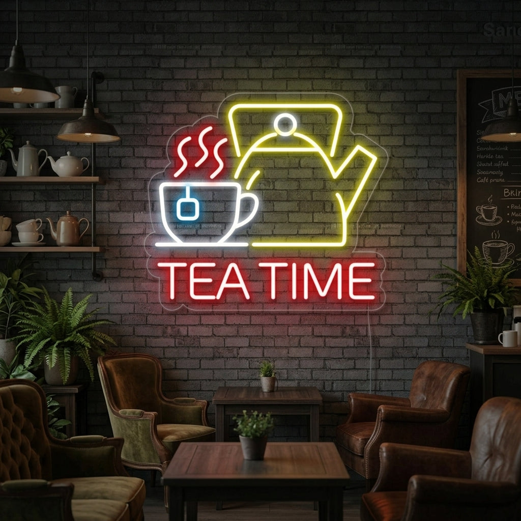 "Tea Time" Lumineuse en Néon