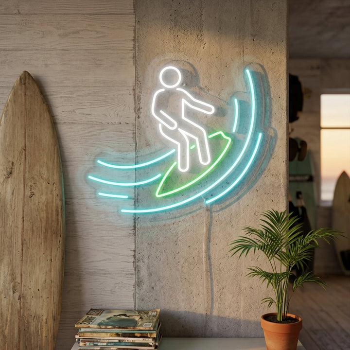 "Surfeur" Enseigne Lumineuse en Néon