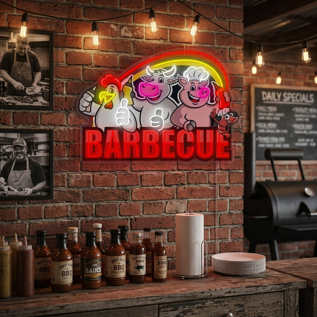 "Barbecue" Enseigne néon