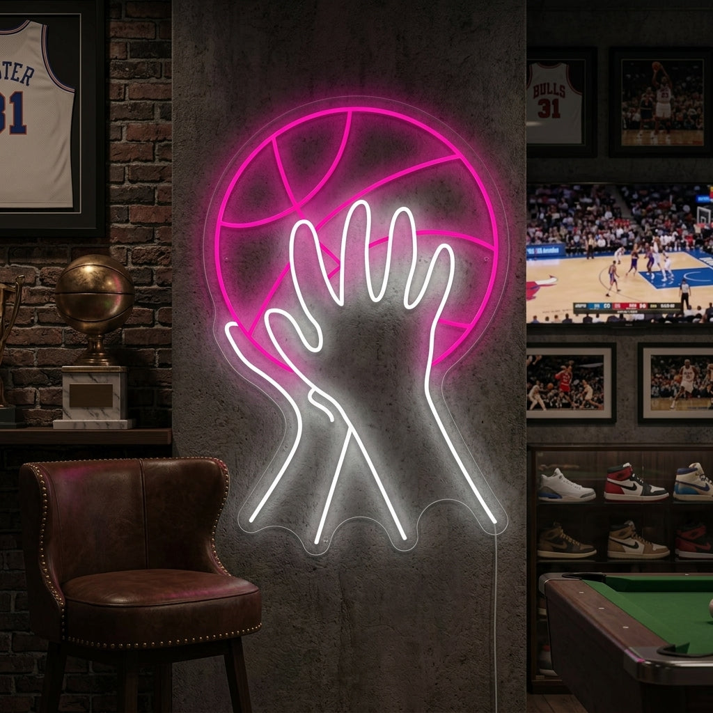 "Basket-ball de tir" Enseigne néon