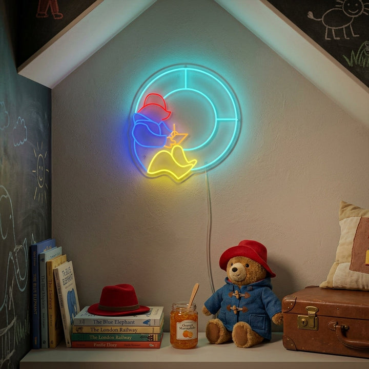"L'Ours PDT" Enseigne Lumineuse en Néon