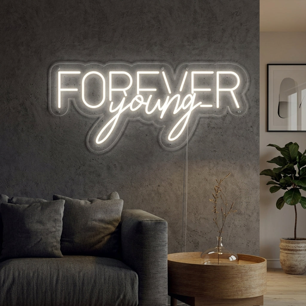 "Forever Young" Enseigne Lumineuse en Néon