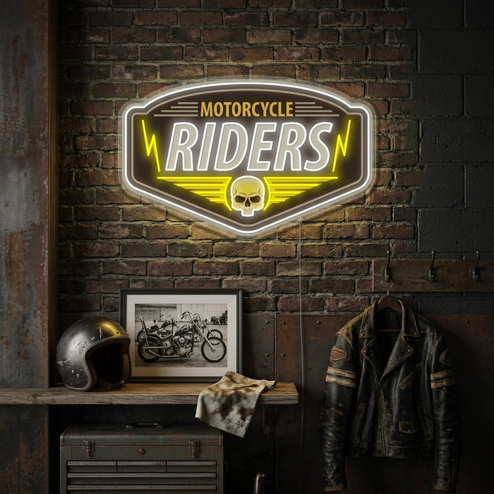 "Motorcycle Riders" Enseigne néon