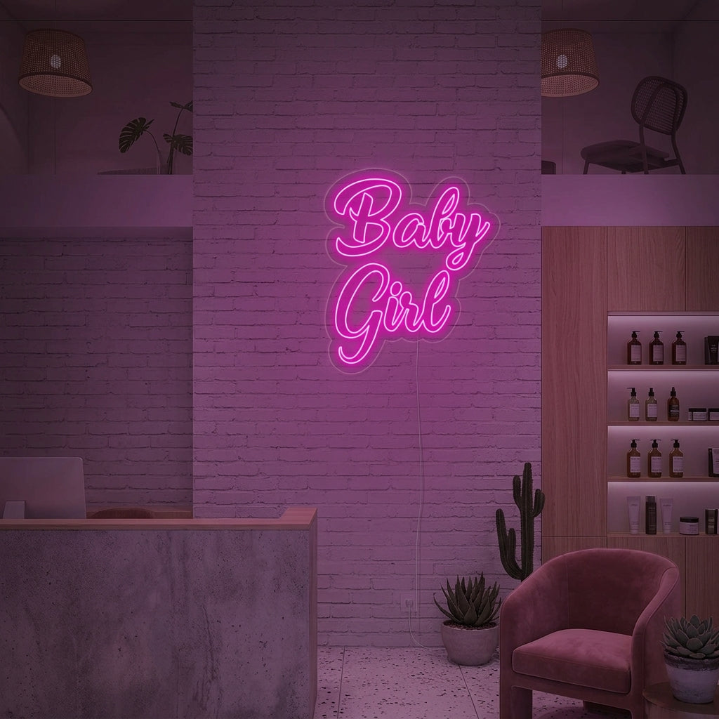 "Baby Girl" Enseigne Lumineuse en Néon