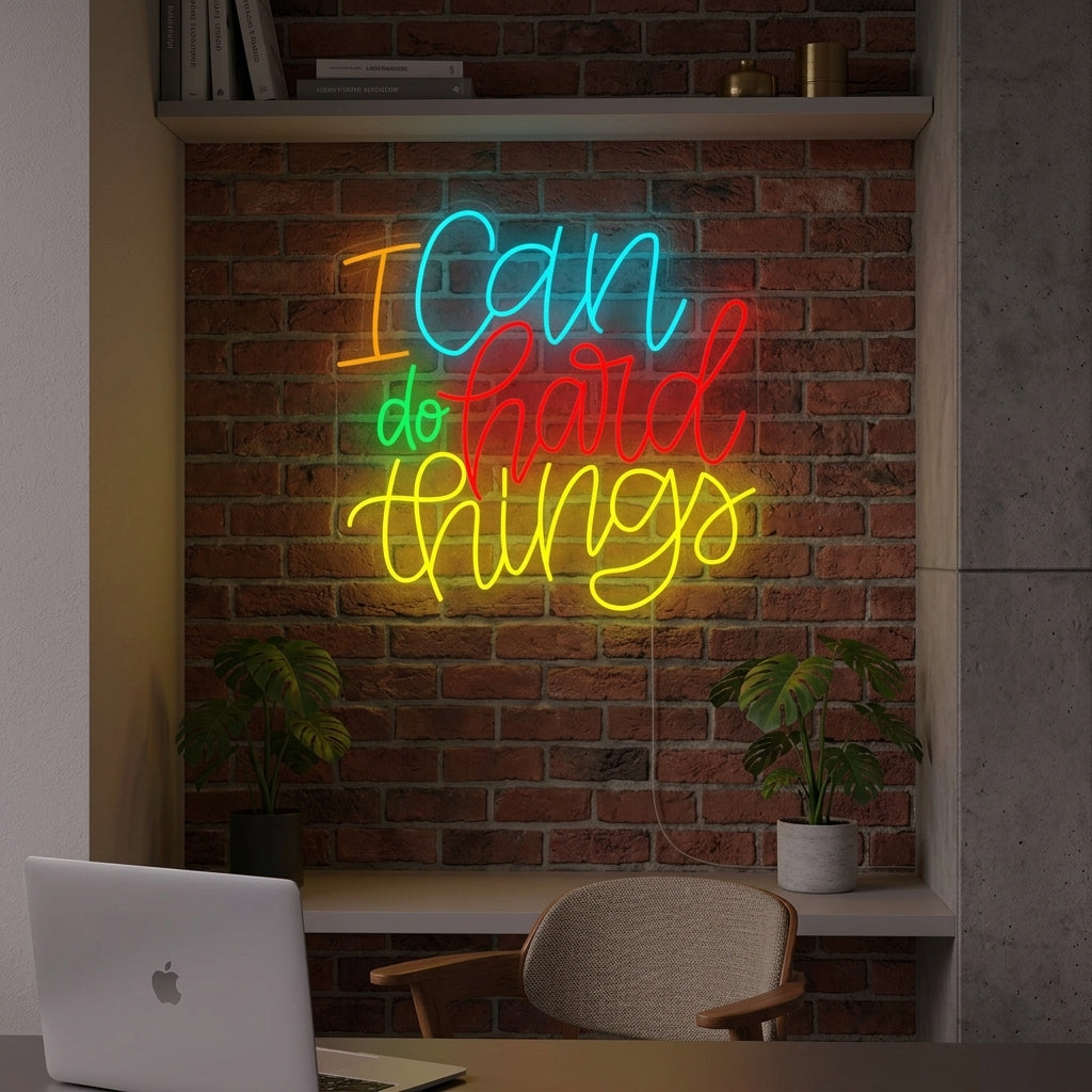 "I Can Do Hard Things" Enseigne Lumineuse en Néon