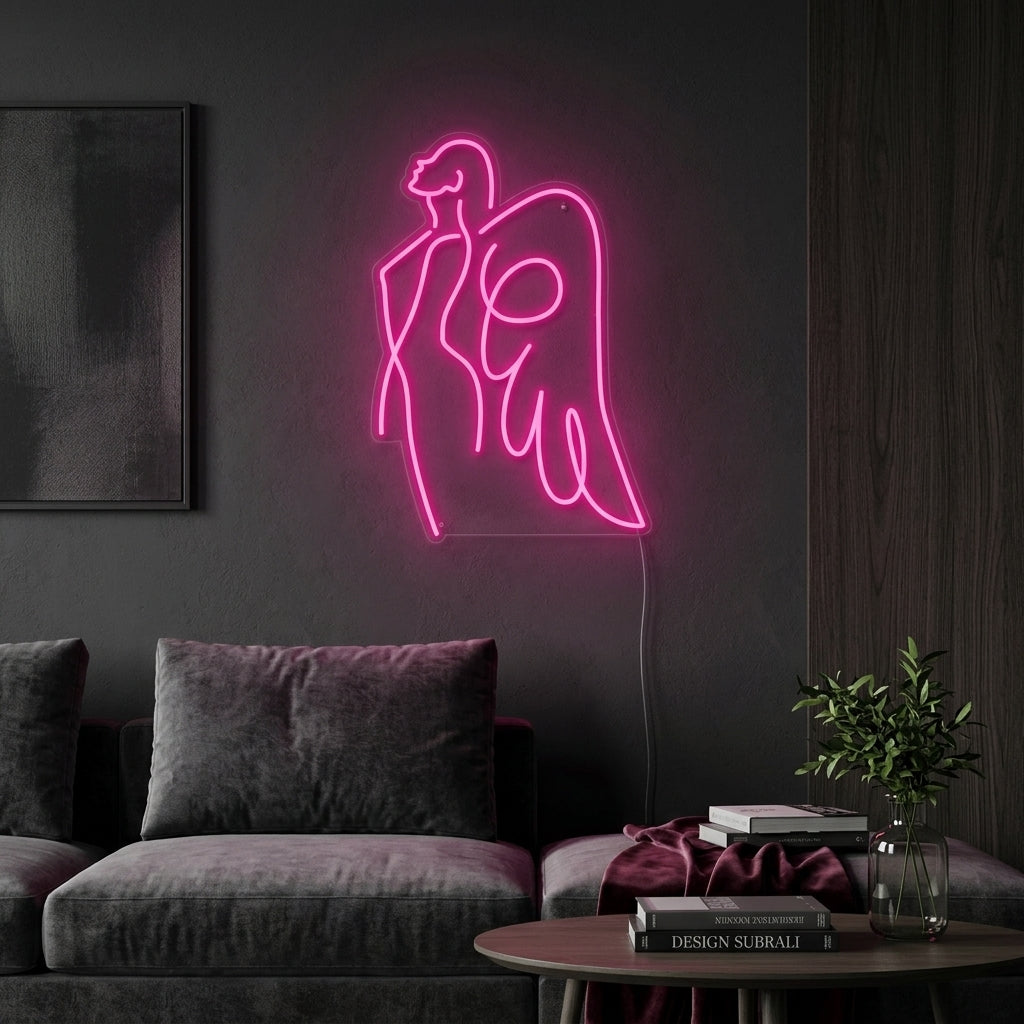 "Angel Mom" Enseigne Lumineuse en Néon