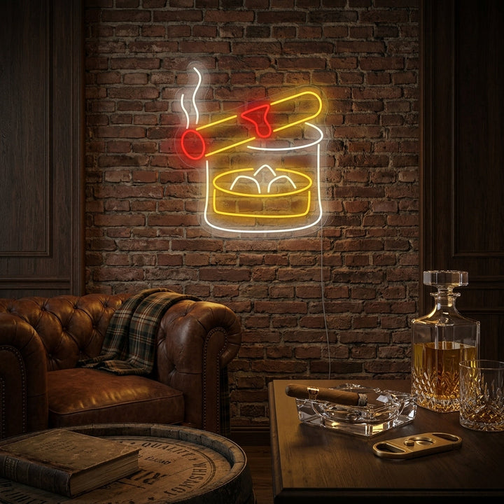 "Verre à whisky" Enseigne néon