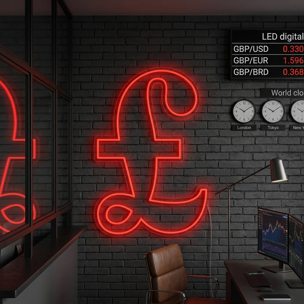 "Symbole De La Livre" Enseigne Lumineuse en Néon